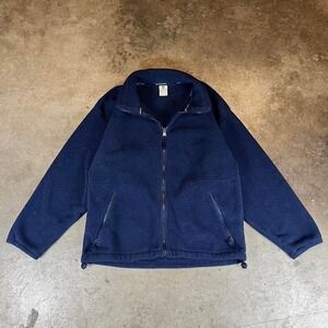 Vintage 90s Columbia navy blue fleece jacket Women's Size Small
